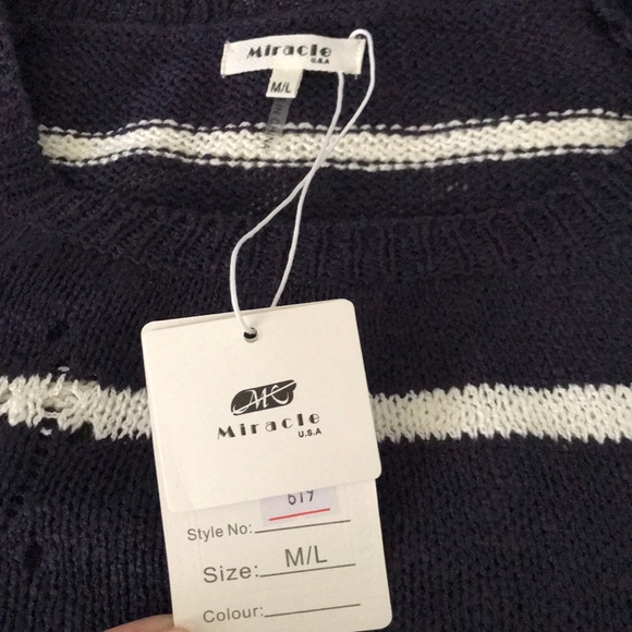 Distressed Striped Sweater - Picture 2 of 3